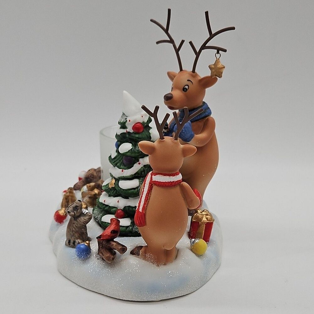 PARTYLITE REINDEER CHRISTMAS VOTIVE CANDLE HOLDER P8536 DECORATING XMAS TREE BOX - Picture 2 of 10
